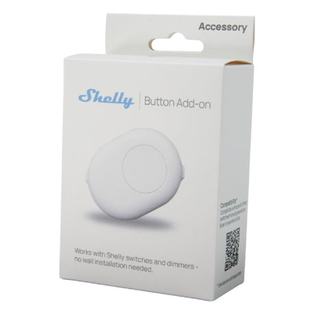 Shelly smart home add-on knop wit met wifi-connectorbediening