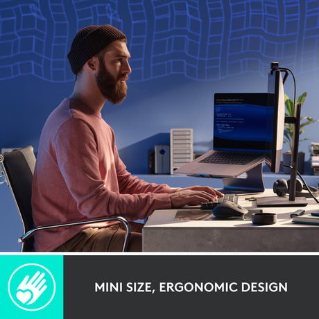 Logitech mx mechanical mini, toetsenbord (zwart grijs, us-international, gl tactile, bluetooth low energy)