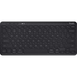 Trust lyra compact draadloos toetsenbord (zwart, us lay-out (qwerty), scissor switches, 65%, 2,4 ghz usb, bluetooth)