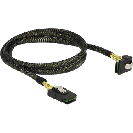 Delock mini sas sff-8087 > mini sas sff-8087 angled , 1m kabel (zwart, 83642)