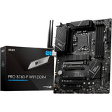 Msi pro b760-p wifi ddr4 socket 1700 moederbord (raid, 2.5 gb-lan, wifi, bt, sound, atx)