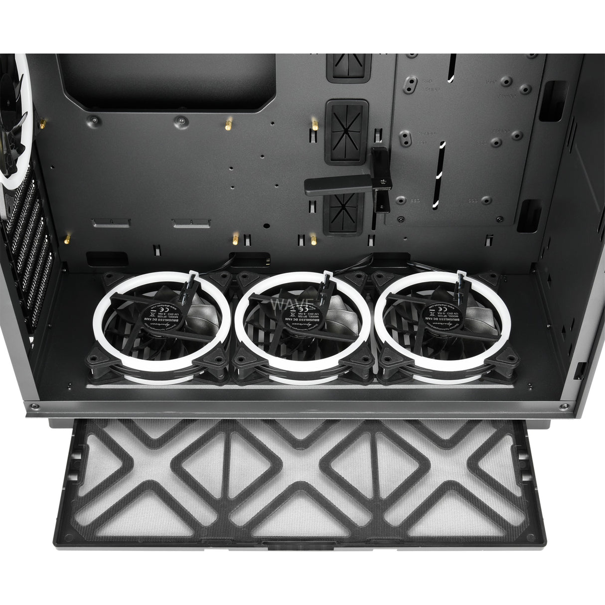 Sharkoon pure steel rgb midi tower behuizing (zwart | 2x usb-a | rgb | window)