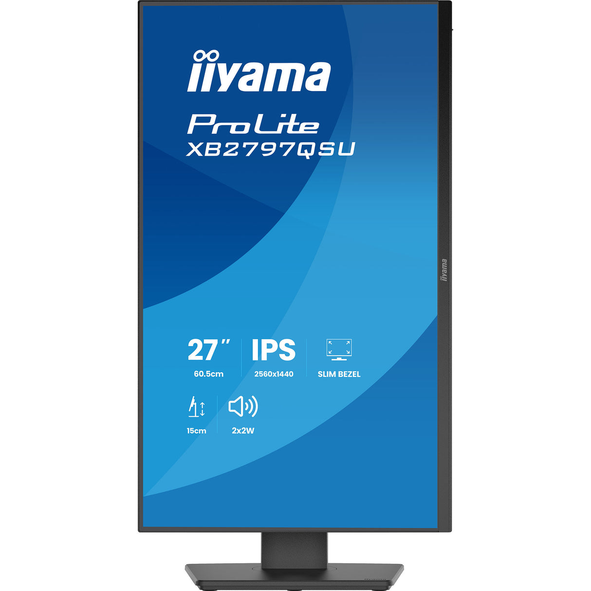 Iiyama prolite xb2797qsu-b1 27 monitor (zwart (mat), hdmi, displayport, usb, audio)