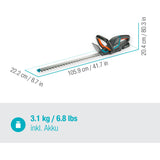 Gardena accu heggenschaar comfortcut 60 18v p4a set (grijs turquoise, 14731-20, accu inbegrepen)
