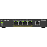 Netgear 5-port poe+ gigabit ethernet soho unmanaged switch (gs305p) (zwart)