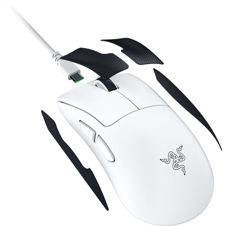 Razer deathadder v4 pro gaming muis (wit, tot 45.000 dpi, 8000 hz)