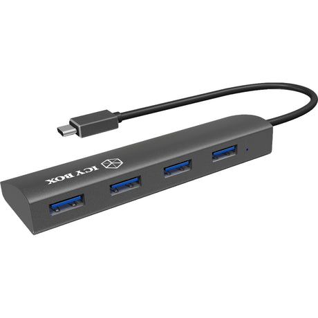 Icy box ib-ac6405-c usb-hub (antraciet, usb type-c hub)