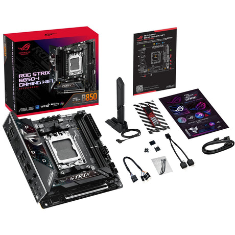 Asus rog strix b850-i gaming wifi socket am5 moederbord (2.5gb-lan, wi-fi 7, bt, sound, mini-itx)