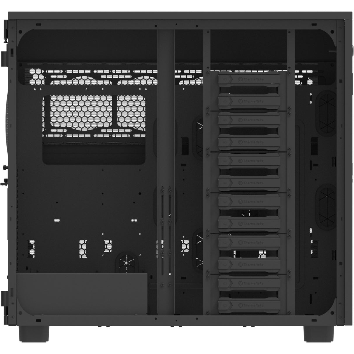 Thermaltake ax700 tg big tower behuizing (zwart | 4x usb-a | 1x usb-c | tempered glass)