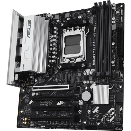 Asus b850m max gaming wifi socket am5 moederbord (gbe-lan, wi-fi 6, bt, sound, µatx)