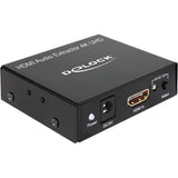 Delock hdmi audio extractor 4k adapter (zwart)