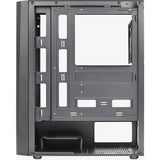 Aerocool delta g-bk-v1 midi tower behuizing (zwart | 3x usb-a | rgb | tempered glass)