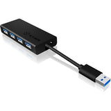 Icy box ib-ac6104 usb 3.0 usb-hub (zwart)