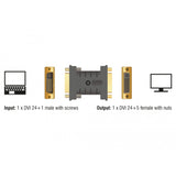 Delock dvi 24+1 male naar dvi 24+5 female adapter (zwart)