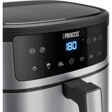Princess digitale airfyer 6l heteluchtfriteuse (zwart zilver, 6 liter)