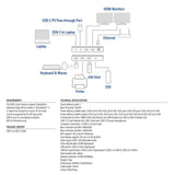Act connectivity usb-c 4k mst dockingstation (zwart grijs)