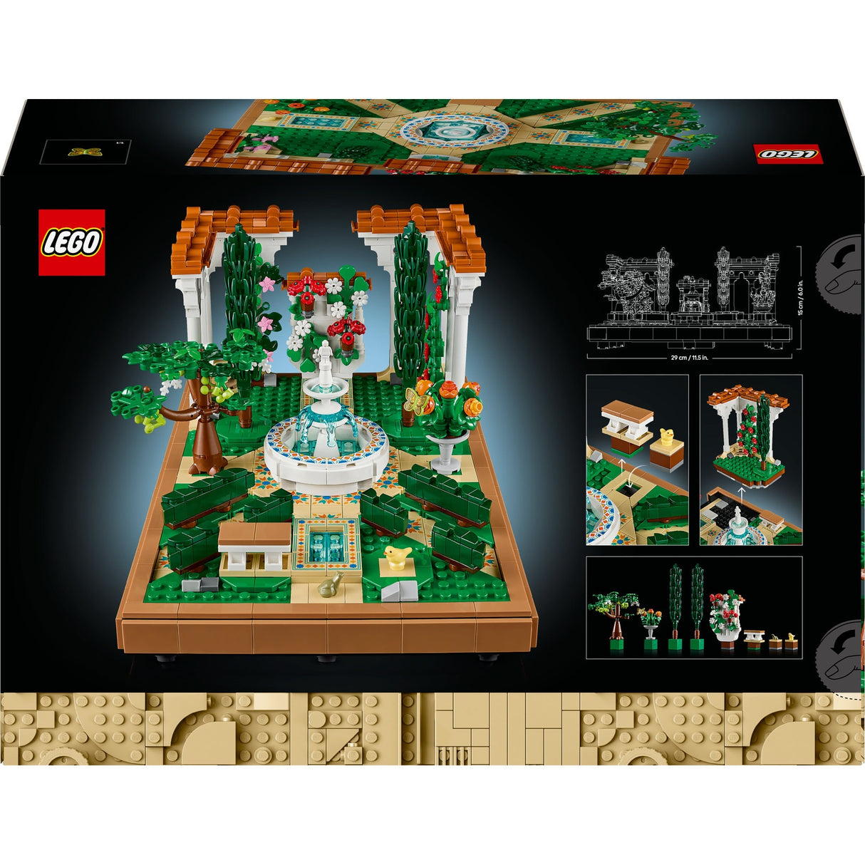 Lego icons tuin met fontein - 10359