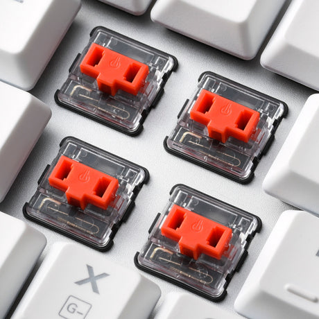 Sharkoon purewriter rgb mechanisch gaming toetsenbord (wit, us lay-out (qwerty), kailh choc low profile red, 100%, rgb leds)