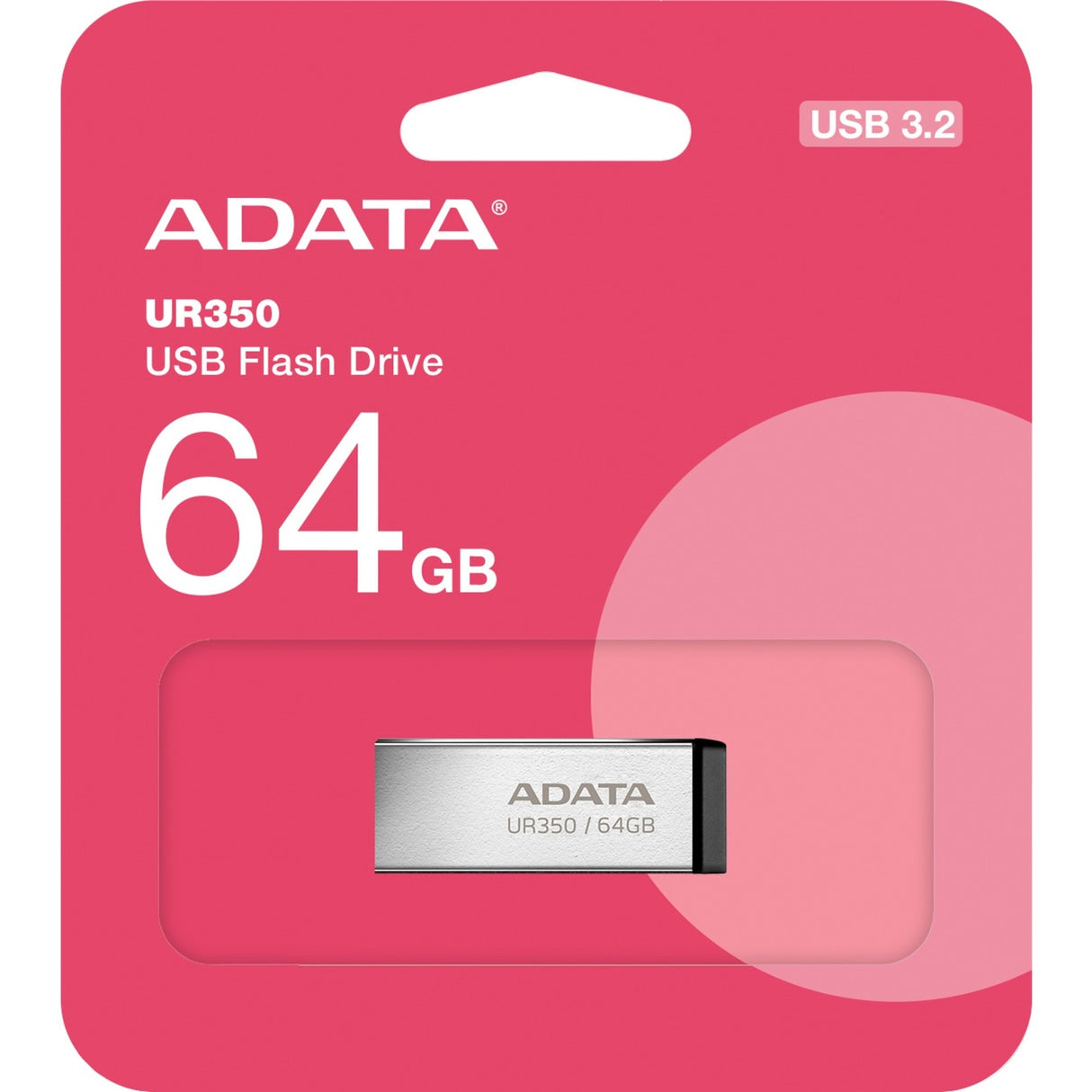 Adata ur350 64 gb usb-stick (nikkel zwart, usb-a 3.2 gen 1 (5 gbit s))