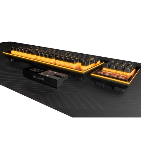 Be quiet! dark mount silent tactile rgb mechanisch gaming toetsenbord (zwart, us lay-out (qwerty), silent tactile, 100%, argb, pbt double-shot keycaps, media dock)