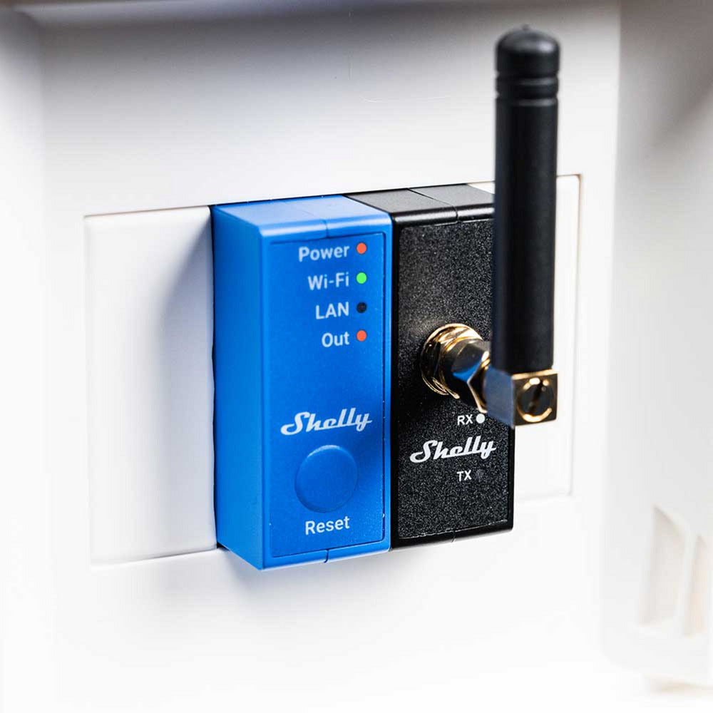 Shelly pro lora add-on uitbreidingsmodule (zwart)
