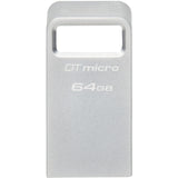 Kingston datatraveler micro 64 gb usb-stick (zilver, dtmc3g2 64gb, usb 3.2 gen 1)