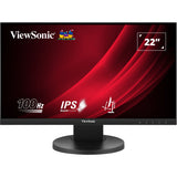 Viewsonic vg2208a 22 monitor (zwart, 1x hdmi, 1x displayport, usb-c, usb-a, sound, 100 hz)