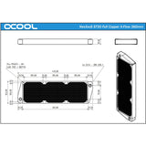 Alphacool nexxxos st30 x-flow 360mm radiator (zwart)