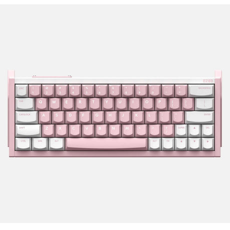 Iqunix ez63 pink magnetic switch gaming he keyboard (wit, us lay-out (qwerty), gateron magnetic jade pro, 60%, rgb, double shot pbt keycaps)