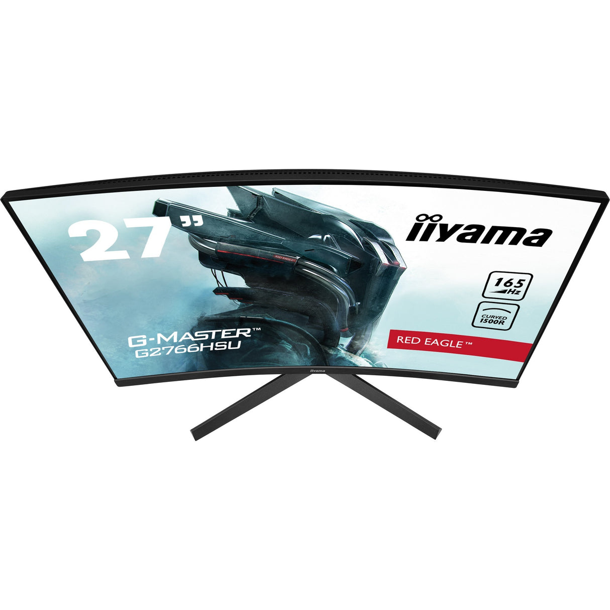 Iiyama g-master red eagle g2766hsu-b1 27 curved gaming monitor (zwart, 2x hdmi, displayport, 2x usb-a, usb-b, 165 hz)