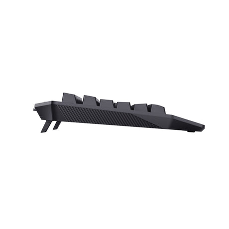 Trust gxt 836 evocx rgb gaming toetsenbord (zwart, us lay-out (qwerty), membraan, 100%, rgb)