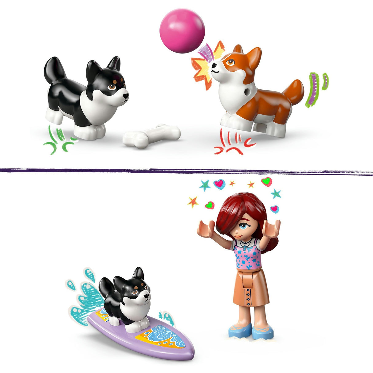 Lego friends - surf- en scooterplezier met de honden constructiespeelgoed (42641)