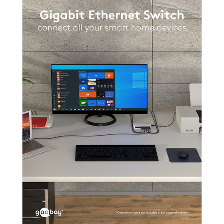 Goobay 8-poort gigabit ethernet switch (wit)