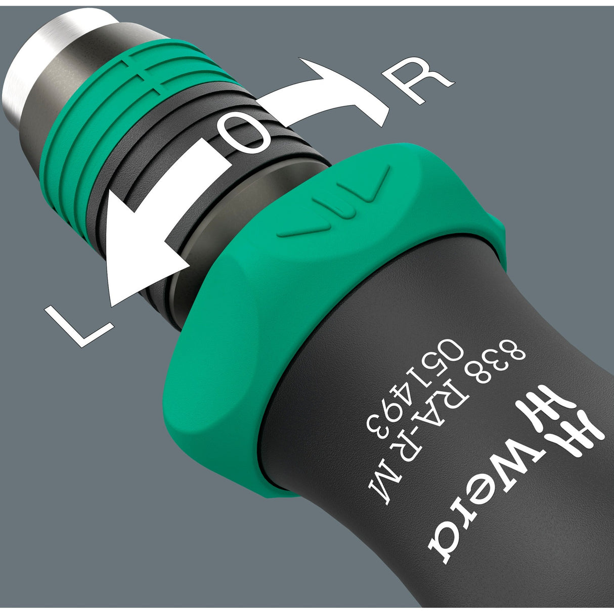 Wera kraftform kompakt 838 ra-r m imperial set 1 bitset (zwart groen, 15‑delig)