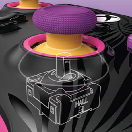 Powera advantage plus bedrade controller voor xbox series x|s - palmbomen in maanlicht (roze, xbox series x|s, xbox one, pc)