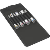 Wera 8740 b hf 1 zyklop bitdoppen set binnenzeskant, 7-delig dopsleutel (met vasthoudfunctie, 3 8 -aandrijving)