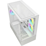 Sharkoon mk7 argb mini tower behuizing (wit | 2x usb-a | 1x usb-c | rgb | tempered glass)