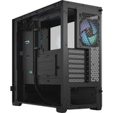 Fractal design pop air rgb midi tower behuizing (zwart | 2x usb-a | rgb | tempered glass)
