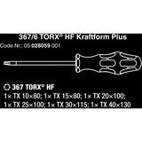 Wera 367 6 torx hf-schroevendraaierset kraftform plus + rek (zwart groen, 6‑delig)