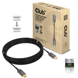 Club 3d ultra high speed aoc hdmi 2.1 gecertificeerde unidirectioneel kabel male-male (zwart, 10 meter, 4k 120hz, 8k 60hz, 48gbps)