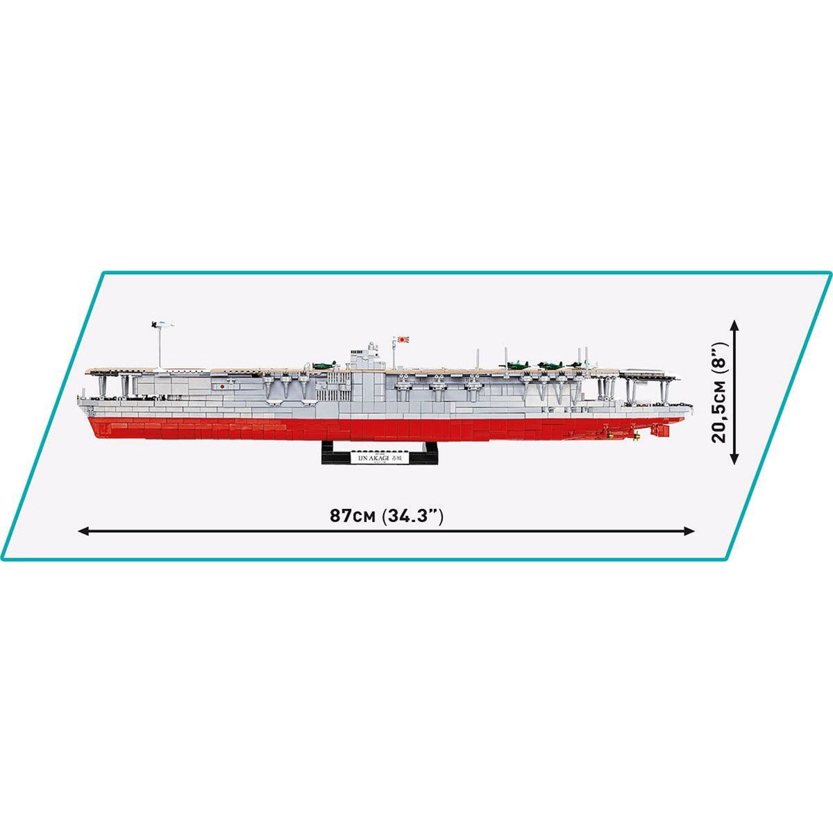 Cobi akagi aircraft carrier constructiespeelgoed (schaal 1:300)