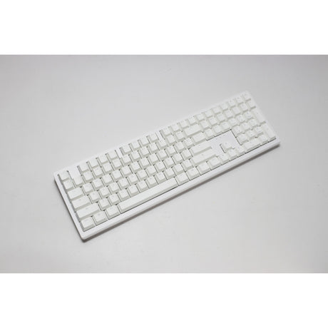 Ducky zero 6108 pure white rgb mechanisch gaming toetsenbord (wit, us lay-out (qwerty), cherry mx2a brown, 100%, rgb leds, double-shot pbt, hot swap, 2.4ghz | bluetooth | usb-c)
