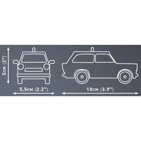 Cobi youngtimer collection - trabant 601 universal feuerwehr constructiespeelgoed (schaal 1:35)