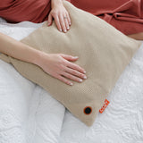 Cozy una knitted 45 x 45 cm draadloos warmtekussen (lichtbeige, powerbank 5000 mah)