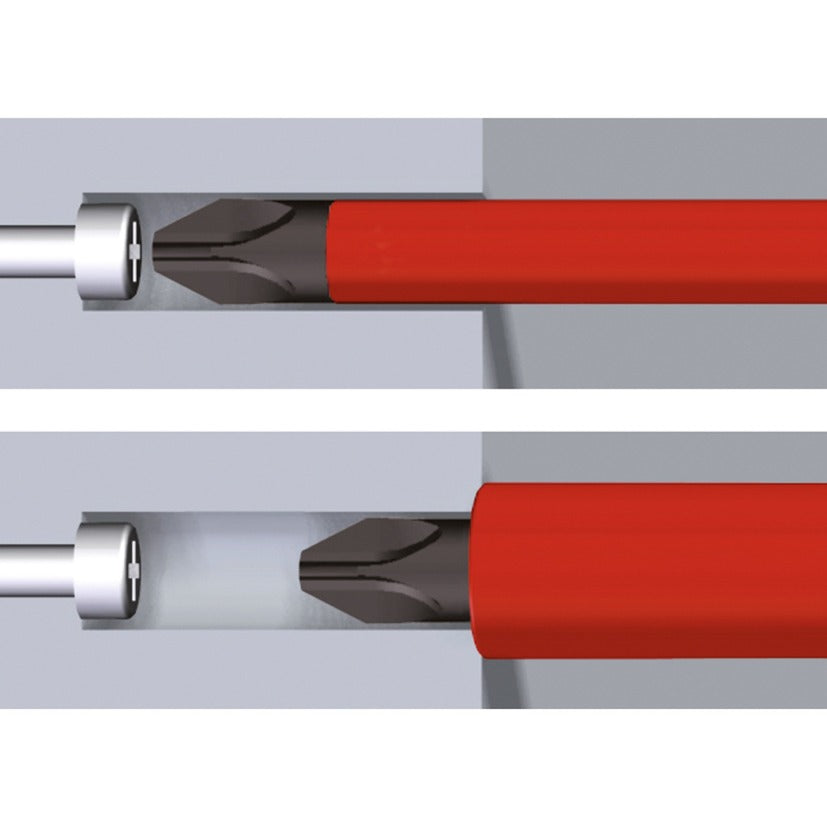 Wiha schroevendraaier en bitset slimvario (rood geel, 18-delig in opvouwbaar etui)