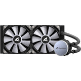 Sharkoon s70 rgb waterkoeling (zwart, 4-pins pwm fan-connector)