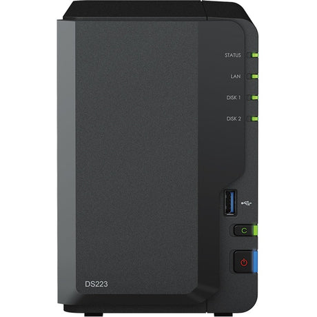 Synology diskstation ds223 nas (zwart, 1x 1gbe lan, 3x usb 3.2 gen 1)