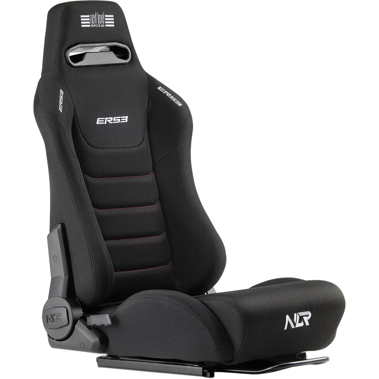 Next level racing ers3 elite reclining seat - fabric simaero mesh edition racestoel (zwart)