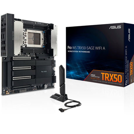 Asus pro ws trx50-sage wifi a socket str5 moederbord (zwart grijs, raid, 10gb-lan, wi-fi 7, bt 5.4, sound, ceb)