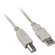 Sharkoon usb-a 2.0 naar usb-b kabel (grijs, 0,5 meter)